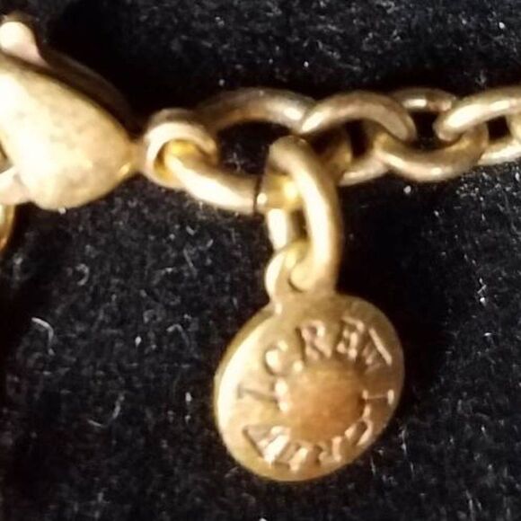 J Crew Pink Blue Rhinestone Flower Necklace - Picture 4 of 10